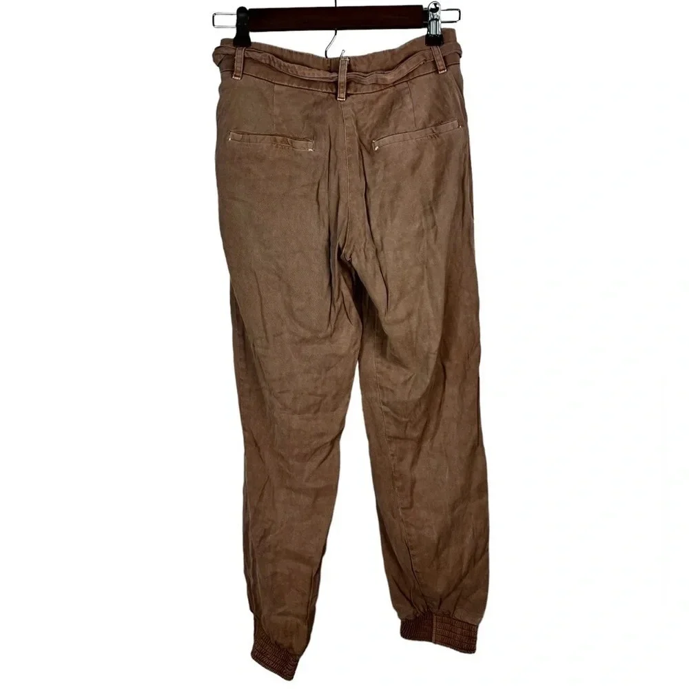 Wilfred • Tan Tie Waist Paperbag Trouser Pants